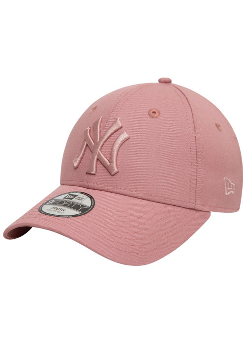 Casquette strapback en coton rose unie avec des lettres à l'avant