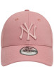 Thumbnail Casquette strapback en coton rose unie avec des lettres à l'avant - Image 2