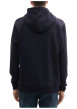 Thumbnail Sweat à capuche en coton mélangé bleu marine imprimé à l'avant à coupe droite - Image 2
