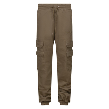 Pantalon cargo sable uni avec une coupe slim et...