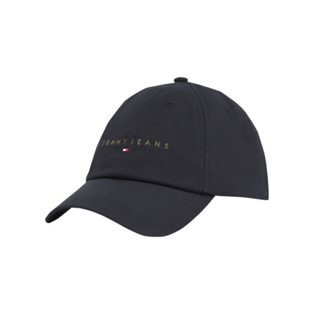 Casquette strapback en coton noire unie avec...