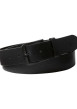 Thumbnail Ceinture noire en cuir de buffle avec boucle noire