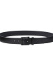 Thumbnail Ceinture noire en cuir de buffle avec boucle noire - Image 2