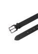 Thumbnail Ceinture noire en cuir de buffle avec boucle noire - Image 3