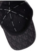 Thumbnail Casquette à fermeture strapback noire et grise avec imprimé monogrammes - Image 3