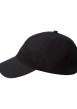Thumbnail Casquette à fermeture strapback noire unie avec logo noir - Image 3