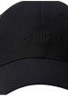 Thumbnail Casquette à fermeture strapback noire unie avec logo noir - Image 4