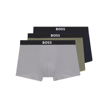 Lot de 3 boxers classiques en coton tricolores...