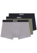 Thumbnail Lot de 3 boxers classiques en coton tricolores unis à ceintures noires