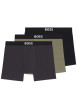 Thumbnail Lot de 3 Boxers long en coton multicolore uni à taille élastiquée