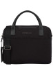 Thumbnail Sac porte documents noir uni avec nom iconique à l'avant et fermeture zippée