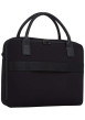 Thumbnail Sac porte documents noir uni avec nom iconique à l'avant et fermeture zippée - Image 2