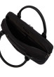 Thumbnail Sac porte documents noir uni avec nom iconique à l'avant et fermeture zippée - Image 3
