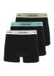 Thumbnail Lot de 3 boxers classiques en coton mélangé noir uni avec une coupe fermée