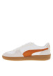 Thumbnail Tennis blanches et oranges avec des empiècements en daim et à lacets plats - Image 2