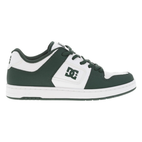 Baskets vertes et blanches larges style skater...