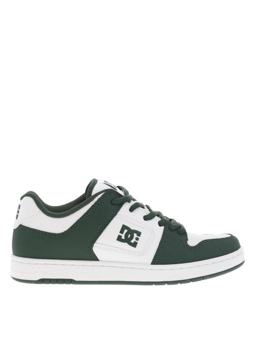 Baskets vertes et blanches larges style skater...