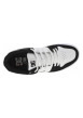 Thumbnail Baskets skate en cuir noires et blanches à talon plat avec des logos noirs - Image 4