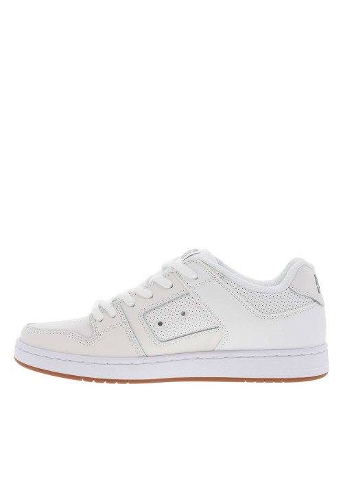 Baskets en cuir blanches avec le logo à semelle plate et à lacets plats - Image 2