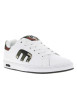 Thumbnail Baskets skate en cuir blanches à talon plat avec logo et empiècement camouflage - Image 3