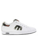 Thumbnail Baskets skate en cuir blanches à talon plat avec logo et empiècement camouflage