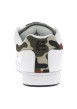 Thumbnail Baskets skate en cuir blanches à talon plat avec logo et empiècement camouflage - Image 6