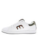 Thumbnail Baskets skate en cuir blanches à talon plat avec logo et empiècement camouflage - Image 2
