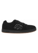 Thumbnail Baskets skate noires en cuir à semelle marron avec logos blancs et lacets noirs
