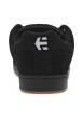 Thumbnail Baskets skate noires en cuir à semelle marron avec logos blancs et lacets noirs - Image 6