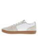 Thumbnail Baskets skate beiges en cuir à semelle marron avec logos verts et lacets plats - Image 2