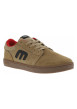 Thumbnail Baskets skate en cuir camel à talon plat avec logos noirs et semelle marron - Image 3