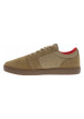 Thumbnail Baskets skate en cuir camel à talon plat avec logos noirs et semelle marron - Image 2