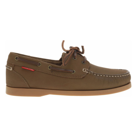 Mocassins bateau en cuir marrons avec des...