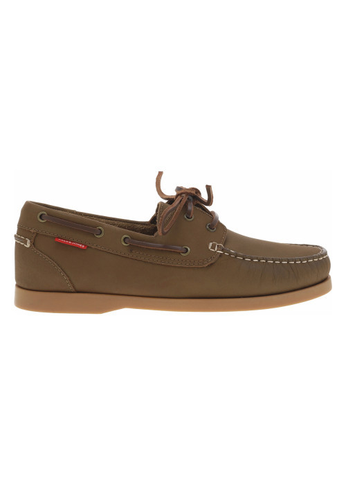Mocassins bateau en cuir marrons avec des...