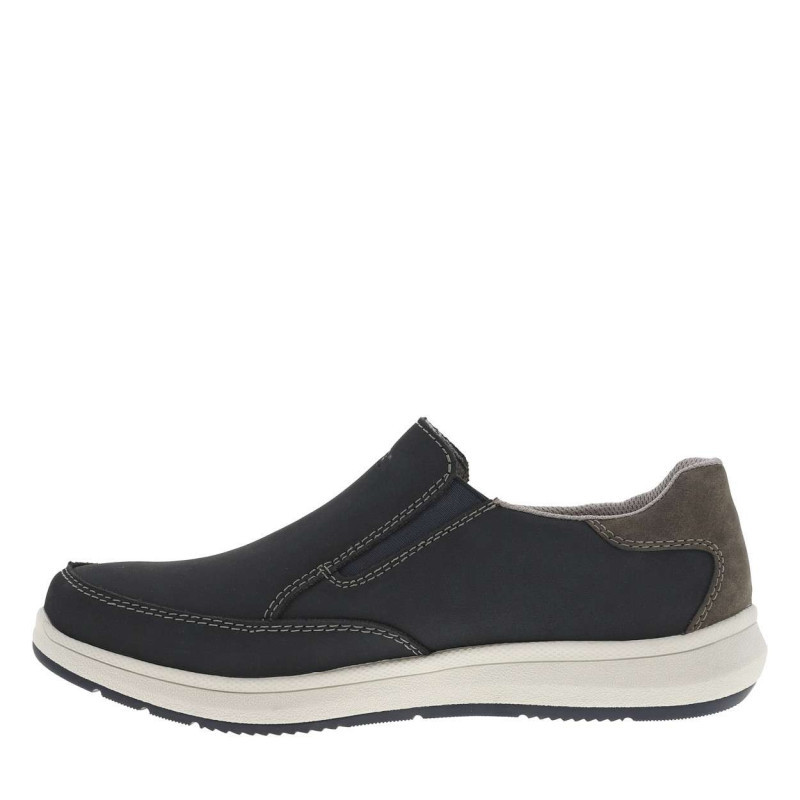 Rieker® - Sneakers En Cuir Bleues Marine à Surpiqûres Grises Et à Fermeture Slip-on - Marine Rieker® - Sneakers En Cuir Bleues Marine à Surpiqûres Grises Et à Fermeture Slip-on - Marine