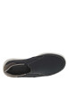 Thumbnail Sneakers en cuir bleues marine à surpiqûres grises et à fermeture slip-on - Image 4