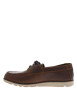 Thumbnail Mocassins en cuir marrons foncés avec le logo à lacets ronds et à semelle plate - Image 2