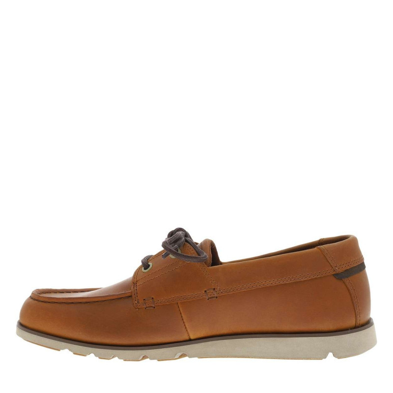 Timberland - Mocassins En Cuir Marrons Avec Le Logo à Lacets Ronds Et à Semelle Plate - Marron Timberland - Mocassins En Cuir Marrons Avec Le Logo à Lacets Ronds Et à Semelle Plate - Marron