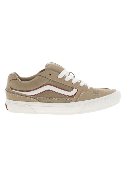 Baskets en cuir taupe larges avec des...