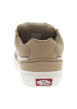 Thumbnail Baskets en cuir taupe larges avec des surpiqûres blanches et à lacets plats - Image 6