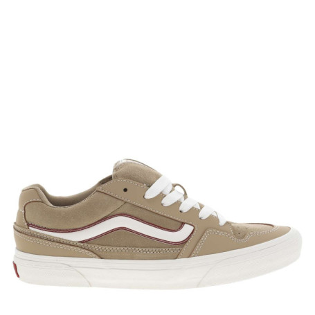 Baskets en cuir taupe larges avec des...