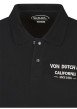 Thumbnail Polo en coton noir uni avec un col à revers et manches courtes - Image 3