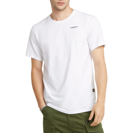 T-shirt en coton blanc uni avec une coupe...