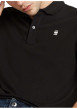 Thumbnail Polo en coton noir uni avec une coupe droite et un col boutonné - Image 3