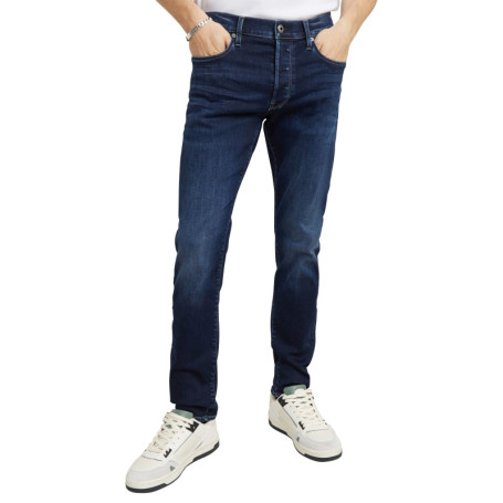 Jean en coton nuit avec une coupe slim et des...