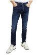 Thumbnail Jean en coton nuit avec une coupe slim et des passants pour ceinture