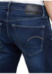 Thumbnail Jean en coton nuit avec une coupe slim et des passants pour ceinture - Image 4
