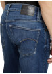 Thumbnail Jean en coton bleu avec des passants pour ceinture et une coupe slim - Image 4