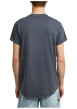 Thumbnail T-shirt en coton bleu uni avec une coupe droite et un col rond - Image 2