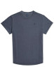 Thumbnail T-shirt en coton bleu uni avec une coupe droite et un col rond - Image 4
